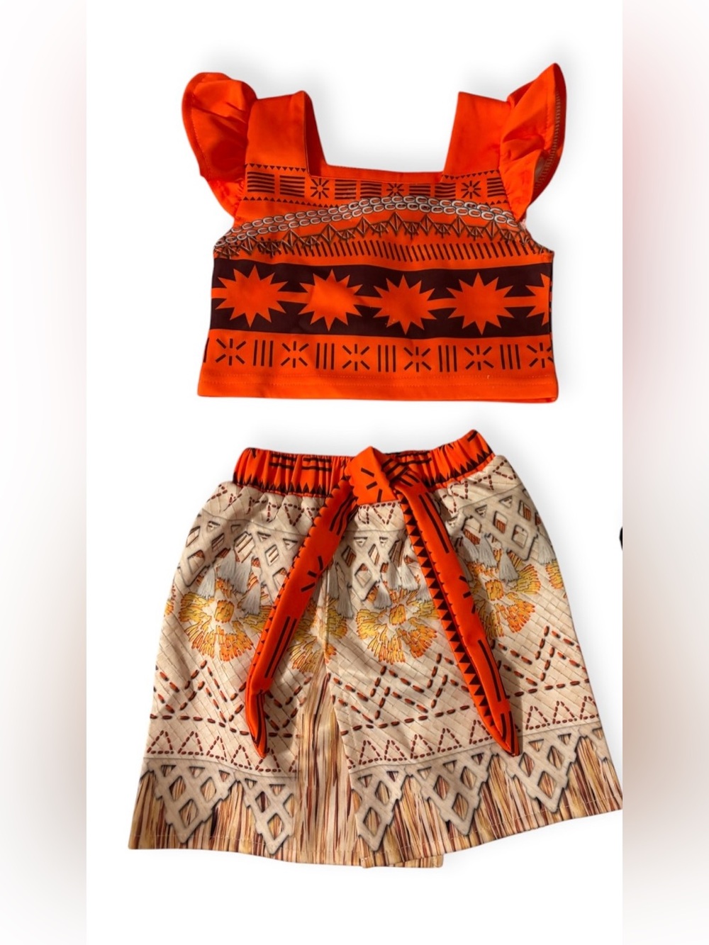 Girls Moana Inspired Costume 2T 2 Piece Princess Dress Up Halloween Outfit